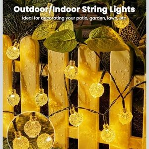 2 sets of Outdoor/Indoor String Lights with Warm White Bulbs